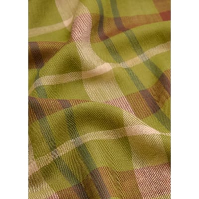 Foulard 100 % laine à carreaux MANGO