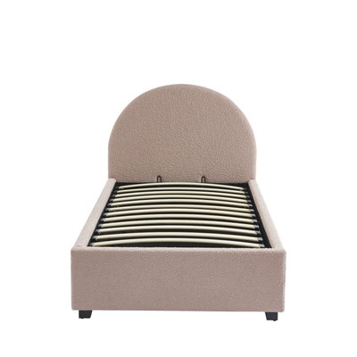 Lit coffre en tissu bouclette 90x190cm- MERLE DRAWER