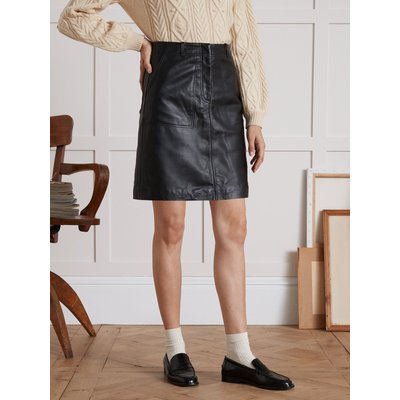 Jupe cuir zip La Redoute