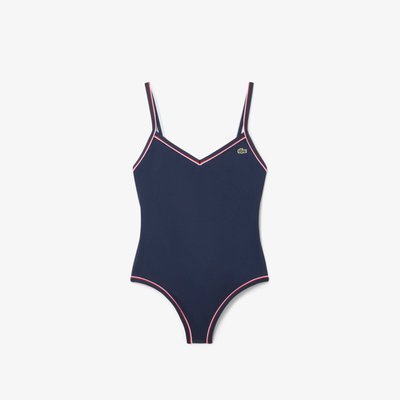 Maillot de bain une pièce avec liserés LACOSTE