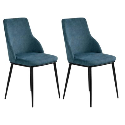Chaise en tissu, pieds métal (lot de 2) AUREN PIER IMPORT