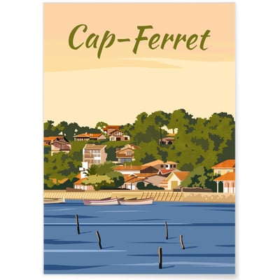 Affiche ville Cap-Ferret 2 L'AFFICHERIE