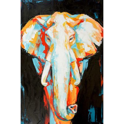 Tableau Mural Éléphant Coloré ANIMAUX CEANOTHE
