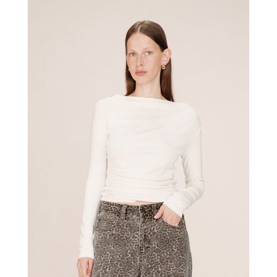 Top drape asymetrique noir Sioux GRACE & MILA