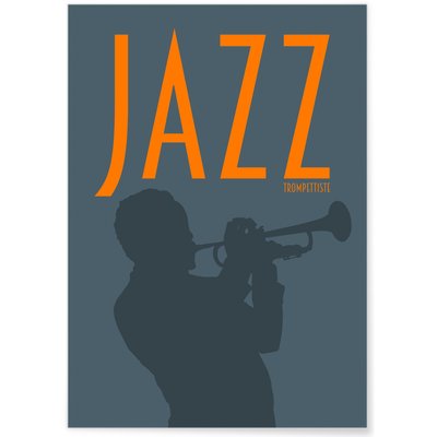 Affiche Jazz Trompettiste L'AFFICHERIE