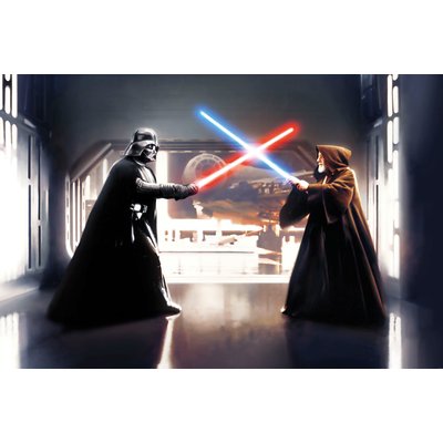 Papier peint Komar - Star Wars Vader vs. Kenobi - 300 x 200 cm HEXOA