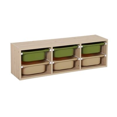 Meuble de rangement pour enfant 6 bacs de rangement colorés SORA SWEEEK