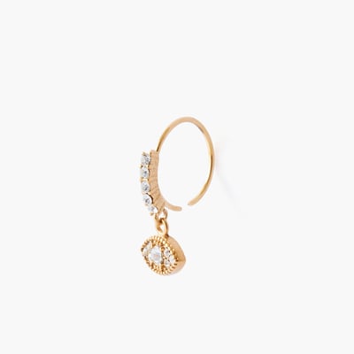 Piercing helix/tragus anneau 10 mm avec oeil acier chirurgical BALABOOSTE