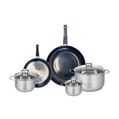 Batterie 2 poêles 20/28cm + 3 faitouts 12/14/20cm PRIMA BRILLANT ELO