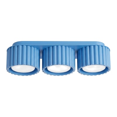 Plafonnier Aluminium Bleu Gx53 3 AURA EDEN