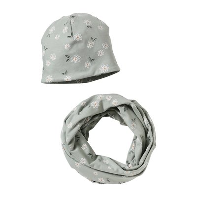 Ensemble fleuri bonnet + snood VERTBAUDET