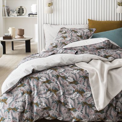 Parure de lit Housse de couette + taies rectangles unie en coton, LUXURIA ESSIX