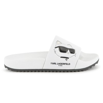 Claquettes avec imprimé relief KARL LAGERFELD KIDS