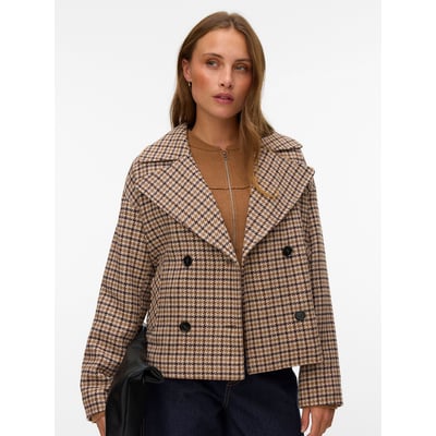 Manteau court à carreaux VERO MODA