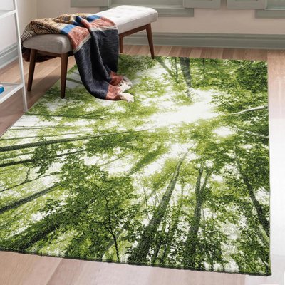 Tapis salon et chambre tissé motif floral GREENTREE UN AMOUR DE TAPIS