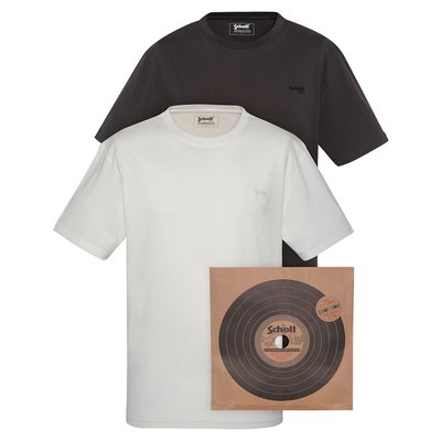 Pack de 2 t-shirts ras du cou en coton organique SCHOTT