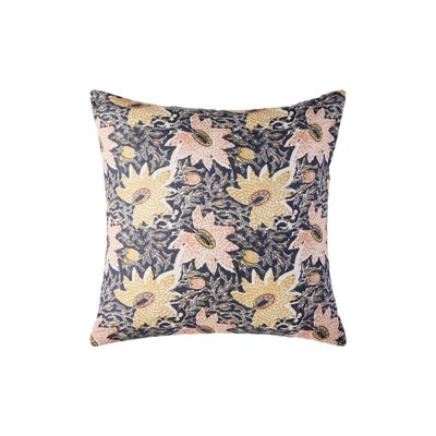 Housse de coussin Keya  en Lin léger imprimé Bleu 40x40 cm MADURA
