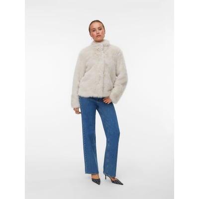 Manteau court en tissu duveteux à poils longs VERO MODA