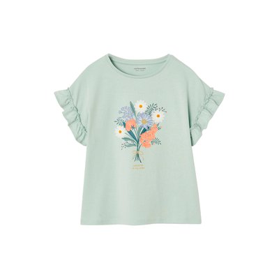 T-shirt à motif irisé manches courtes volantées VERTBAUDET