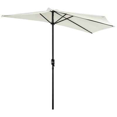 Parasol demi-circulaire Métal Vert OUTSUNNY
