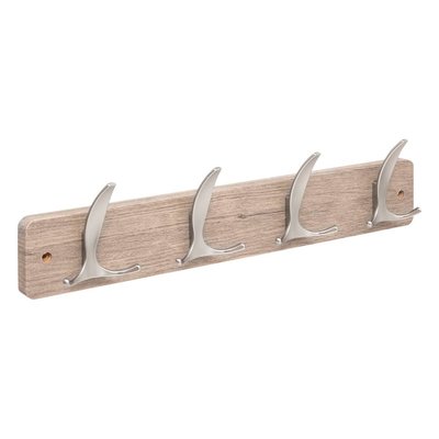 Patère Aly 4 têtes L45cm bois clair gris 5FIVE SIMPLY SMART