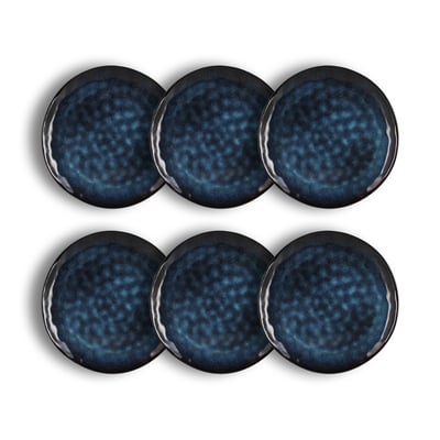 Lot de 6 assiettes plates en grès 28cm, COSTA OGO LIVING
