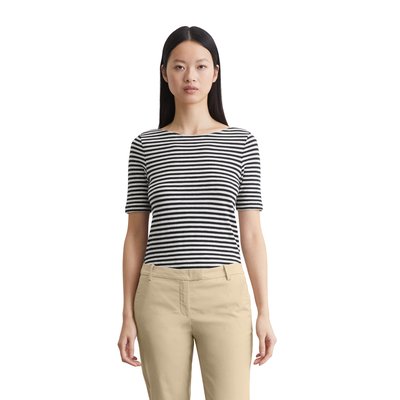 T-shirt slim à rayures en jersey de coton biologique MARC O'POLO
