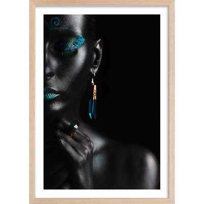 Affiche photo d'art girl turquoise HEXOA