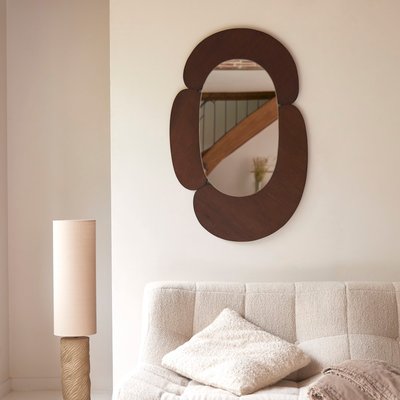 Miroir ovale en mindi foncé 75x115 cm EDA TIKAMOON