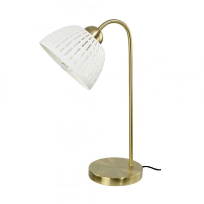 Lampe à poser en métal & céramique avec un cordon textile, TELIA C-CREATION