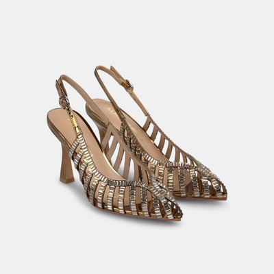 Chaussures à talons aiguilles ornées de strass effet cristal avec boucle de fermeture ALMA EN PENA
