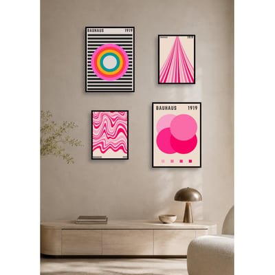 Pack d'affiches encadrées – Bauhaus L'AFFICHERIE