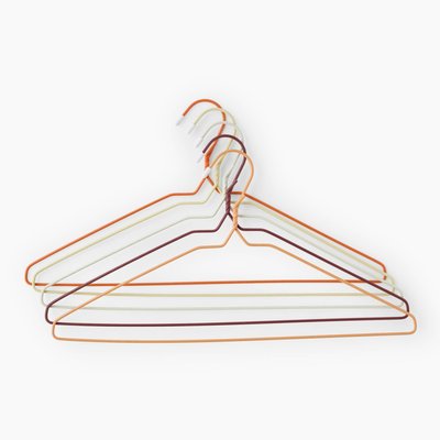 Lot de 5 cintres multicolores, en métal et plastique MONOPRIX