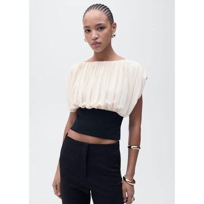 Top drapé combiné MANGO