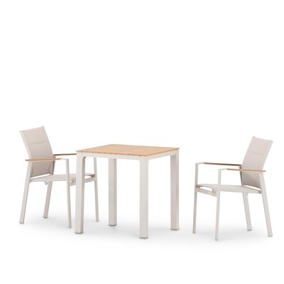 Salon de jardin, 2 chaises textilène, OSAKA DEFORA HOME