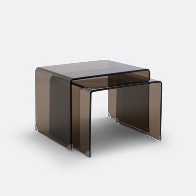 Set of 2 Joan Tempered Glass Nesting Coffee Tables LA REDOUTE INTERIEURS