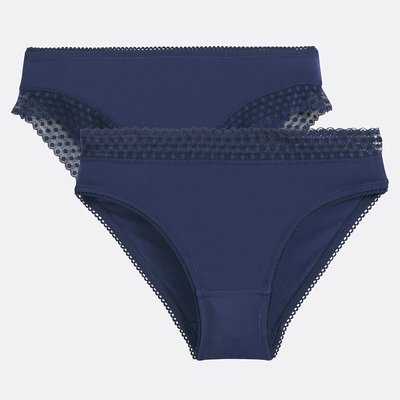 Lot de 2 culottes en microfibre, Vikie LA REDOUTE COLLECTIONS