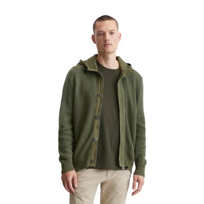 Cardigan à capuche regular en pur coton bio MARC O'POLO