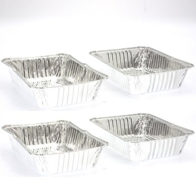 Lot de 3 barquettes de cuisson en aluminium pour barbecue - Petit modèle TOILINUX