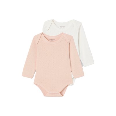 Lot de 2 bodies manches longues en maille pointelle VERTBAUDET