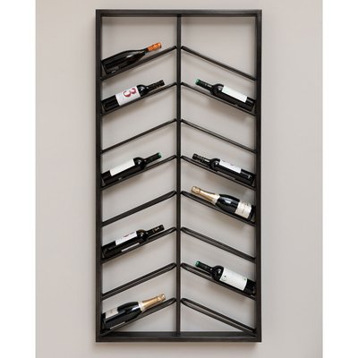 Porte bouteilles mural en fer noir Chehoma CHEHOMA