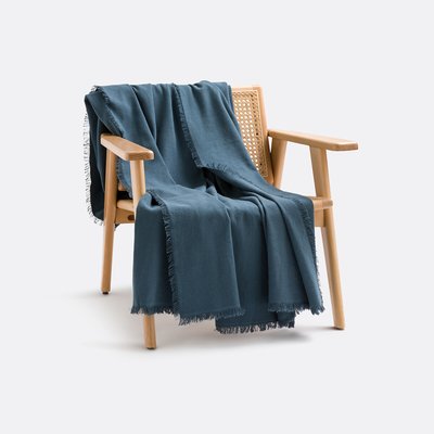 Panama Fringed 100% Cotton Blanket LA REDOUTE INTERIEURS