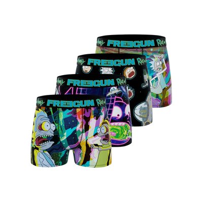 Lot de 4 Boxers microfibre Rick et Morty FREEGUN