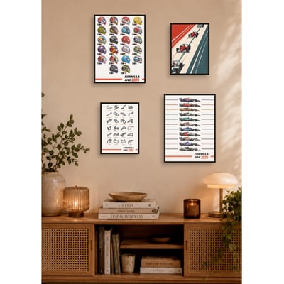 Pack d'affiches encadrées – F1 L'AFFICHERIE