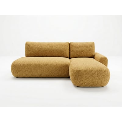Canapé d'angle convertible 3 places en tissu bouclette, TANGO BOBOCHIC