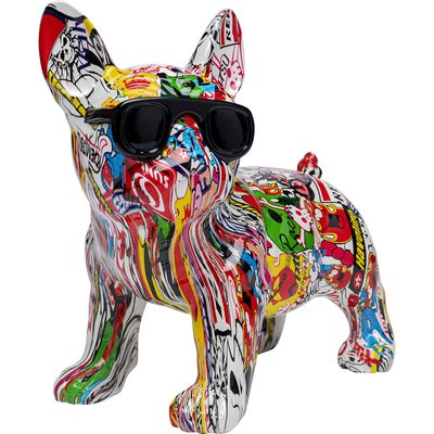 Déco bouledogue graffiti lunettes KARE DESIGN