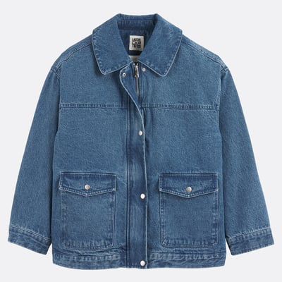 Джинсовая куртка на подкладке из шерпы LA REDOUTE COLLECTIONS