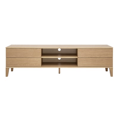 Meuble TV scandinave bois clair chêne 4 tiroirs L180 cm FREDDY MILIBOO