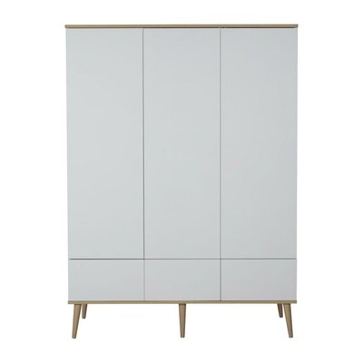 Armoire 3 portes Flow White et oak QUAX