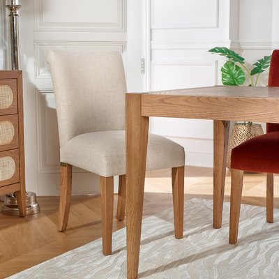 Lot de 2 chaises en hévéa et tissu ALBA ROBIN DES BOIS